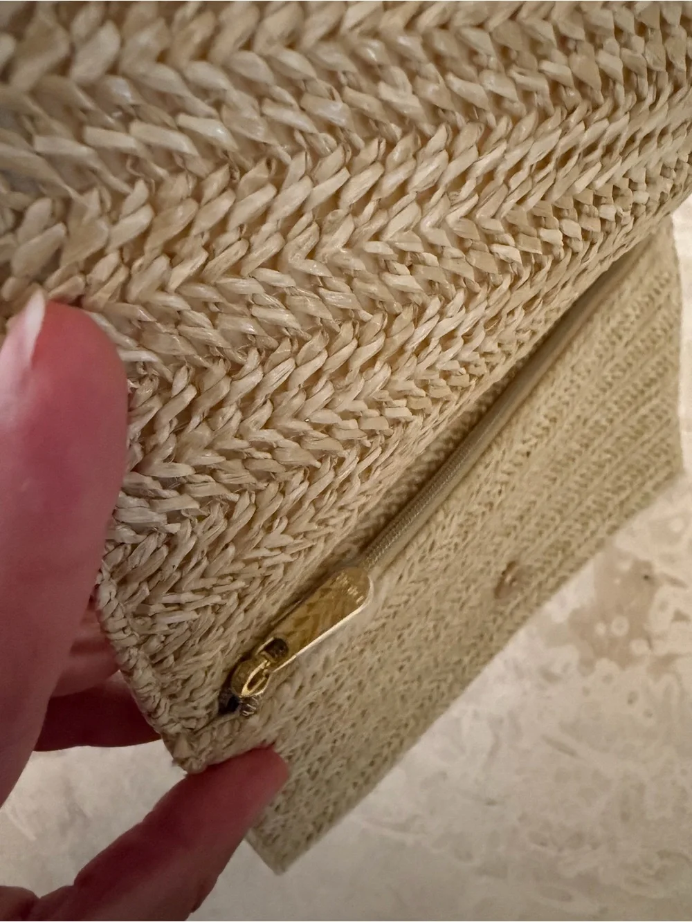 Dior woven straw